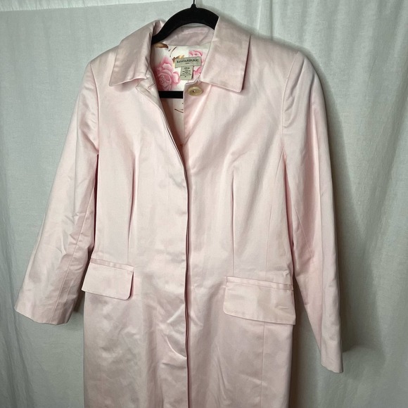 Banana Republic Bubble Gum Pink Midi Length‎ Coat Size medium - Picture 3 of 7